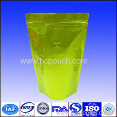 Doypack whey protein packaging stand up foil bag with zipper/stand up back