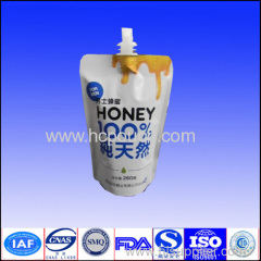 Laminated materialdrinking water bag plastic doypack with spout