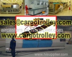 Air bearing casters suitable for clean rooms moving works