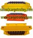 Steerable machinery skates suitable for moving heavy loads