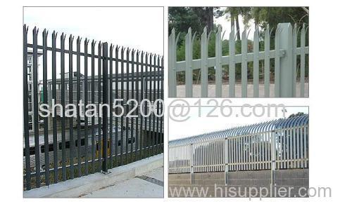 steel galvanized palisade fence