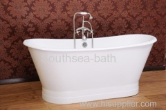 Skirted cast iron bathtub