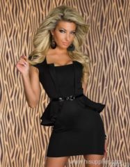 Peplum Dress Cap Sleeve