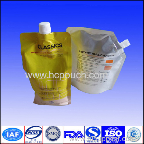 plastic stand up pouch/bag with spout doypack