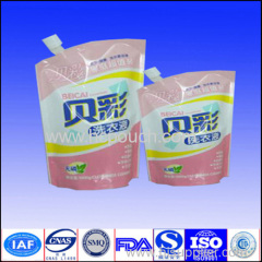 Custom 1L 2L stand up spout bags for liquid detergent