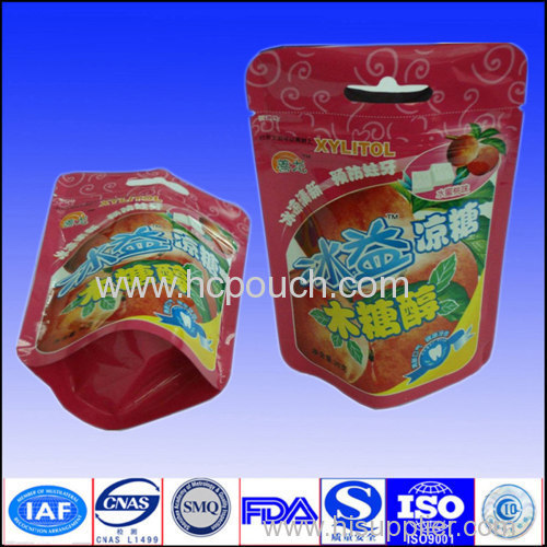 Custom plastic printing candy stand up bag
