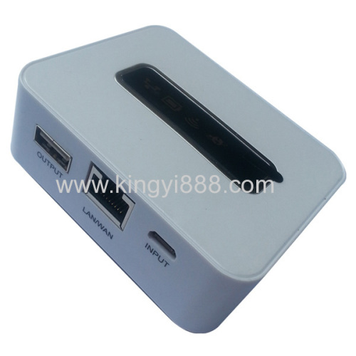 5200mah power bank 3g wifi router with rj45 port sim card slot