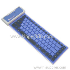 Flexible soft Bluetooth keyboard for ipad iphone wireless Bluetooth silicone keyboard