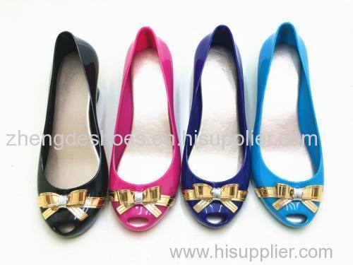 2014Newest ladies jelly colorful soft pvc slippers with flip flops