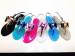 2014Newest ladies jelly colorful soft pvc sandals with flip flops