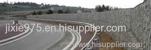 Gabion sound barrier a cheap solution to noise problems