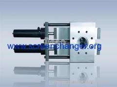 Double plate double working position hydraulic screen changer