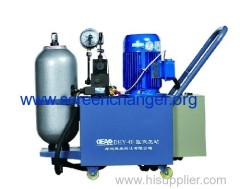 Double plate double working position hydraulic screen changer