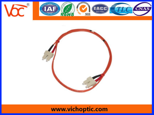 SC to SC multimode indoor duplex optical fiber patch cord