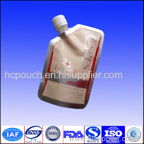 liquid package with pouch