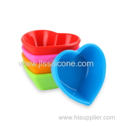 Candy Color Silicone Sushi Plates with Heart-shaped design