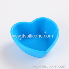 Heart shape quality silicone seasoning bowl with factory price