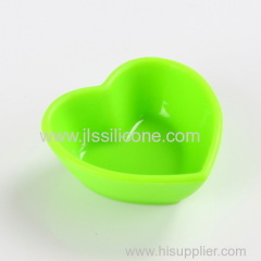 Candy Color Silicone Sushi Plates with Heart-shaped design