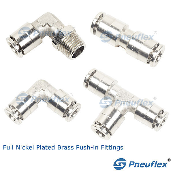 High Quality of Nickel Plated Brass Push-in Fittings