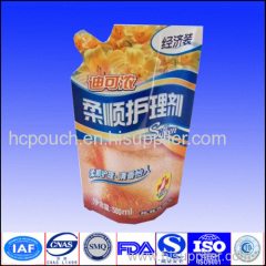 package with spout for food