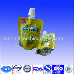 spout package for laundry detergent