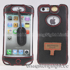 Showkoo Angel Genuine Leather case for iPhone 5 5c 5s-black