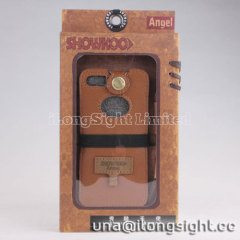 Showkoo Angel Genuine Leather case for iPhone 5 5c 5s-khaki