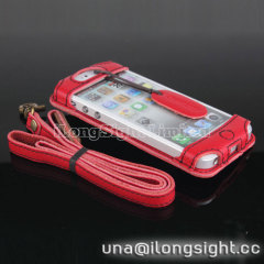 Showkoo Angel Genuine Leather case for iPhone 5 5c 5s-red