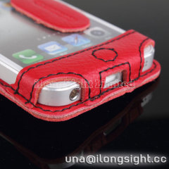 Showkoo Angel Genuine Leather case for iPhone 5 5c 5s-red