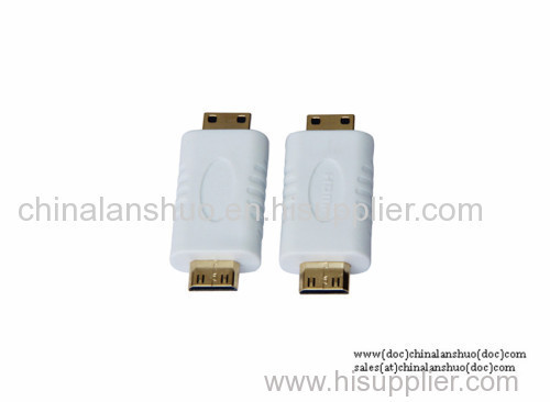 HDMI C male to HDMI C male adapter white color