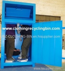 Anti-theft clothing donation bin