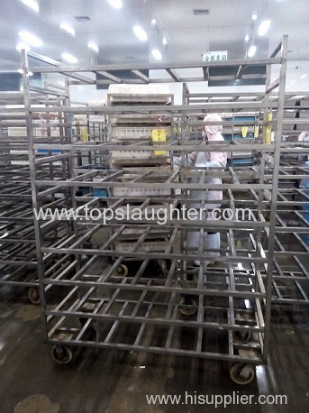 Poultry processing equipment meat trolley