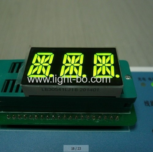 Супер зеленый тройной цифра 0.54\"14 сегментный светодиодный дисплей Общий катод для приборной панели