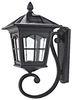 Black Motion Sensor Outdoor Solar LED Wall Light Aluminum Exterior Solar Wall Lamp