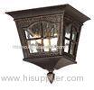 Water Glass IP 65 Electricity Outdoor Ceiling Lights Brown Hanging Lamp