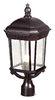 Classic Brown Solar Outdoor Lawn Lights Aluminum Lighting Post 110 - 220 Voltage