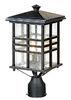 Black IP65 Outdoor Lighting Post Lamp CE UL Approved Yard Lamp