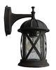 Aluminiun Traditional Black Outdoor Wall Lights Borosilicate Glass Wall Lamp 100W E27