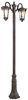 Traditional Outdoor Pole Lamps Double Arms Lighting For Garden Decor