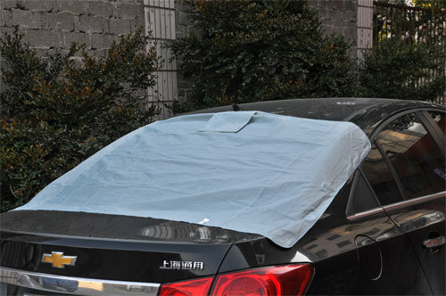 Silver color car windscreen cover