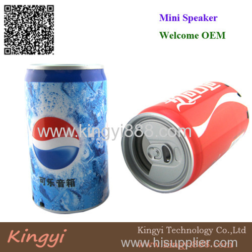 Pop can speaker portable speaker