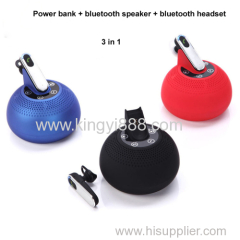 Bluetooth Speaker + Mobile Power + Bluetooth Headset 3 in 1 speaker