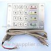 16 keys Metal Numeric Keypad for cash machines ATMs for gas dispenser