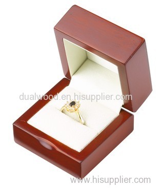 Wood jewelry box ring box