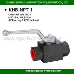 NPT 1 inch thread 2 way full port dn25 high pressure same as hydac ball valve