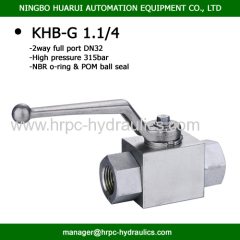 2 x female bsp1.1/4" dn32 hydraulic steel pressure ball valve WOG 5000psi