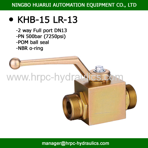 hydraulic 2 way male thread oil ball valves full port dn13 high pressure 7250psi