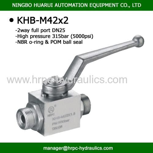 hydraulic oil full port dn25 high pressure steel same as hydac ball valve WOG5000