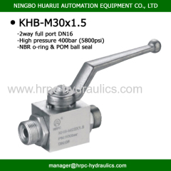 2 way full port external thread hydraulic ball valve dn16 wog7250