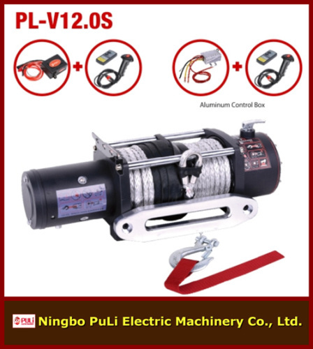 12000lb/5500kg/5.5ton DC 12 volt electric 4x4 off-road/suvs fiber rope winch